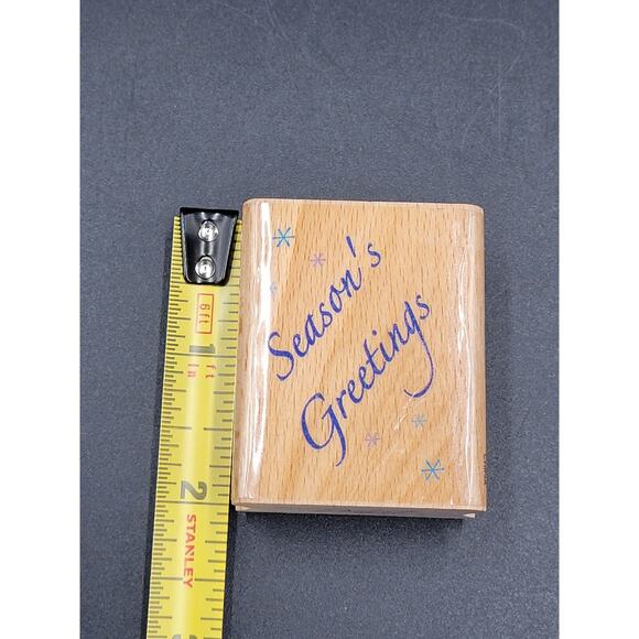 Rubber Stamp Seasons Greetings Holiday Christmas Paper Craft Scrapbook Cards - Picture 2 of 5